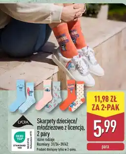 ALDI Skarpety dziecięce/młodzieżowe z licencją, 2 pary oferta