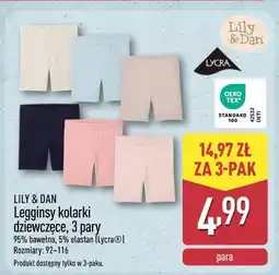 ALDI Legginsy kolarki dziewczęce, 3 pary oferta