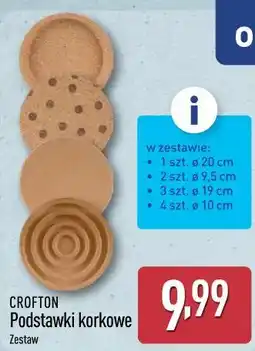 ALDI CROFTON Podstawki korkowe oferta