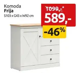 Black Red White Komoda Frija oferta