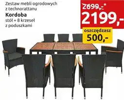 Black Red White Zestaw mebli ogrodowych z technorattanu Kordoba oferta
