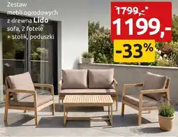 Black Red White Zestaw mebli ogrodowych z drewna Lido oferta