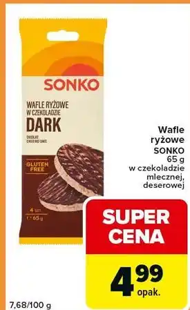 Wafle ryżowe SONKO 65 g w czekoladzie mlecznej, deserowej