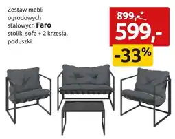 Black Red White Zestaw mebli ogrodowych stalowych Faro oferta