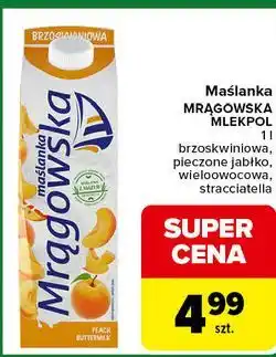 Carrefour Express Maślanka MRĄGOWSKA MLEKPOL 1 l brzoskwiniowa, pieczone jabłko, wieloowocowa, stracciatella oferta