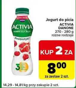 Carrefour Express Jogurt do picia ACTIVIA DANONE 270 - 280 g różne rodzaje oferta