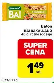Carrefour Express Baton BA! BAKALLAND 40 g, różne rodzaje oferta