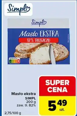 Carrefour Express Masło ekstra SIMPL 200 g zaw. tł. 82% oferta
