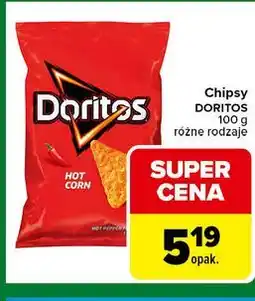 Carrefour Express Chipsy DORITOS 100 g różne rodzaje oferta