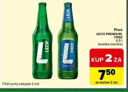 Carrefour Express Piwo LECH PREMIUM, FREE 0,5 l butelka zwrotna oferta