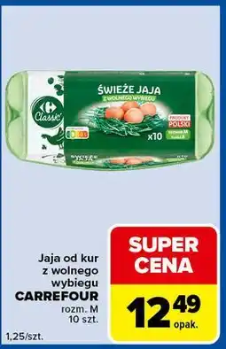 Carrefour Express Jaja od kur z wolnego wybiegu CARREFOUR rozm. M 10 szt oferta