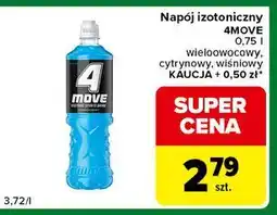 Carrefour Express Napój izotoniczny 4MOVE 0,75 l wieloowocowy, cytrynowy, wiśniowy oferta