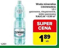 Carrefour Express Woda mineralna CISOWIANKA 1,5 l gazowana, niegazowana, lekko gazowana oferta