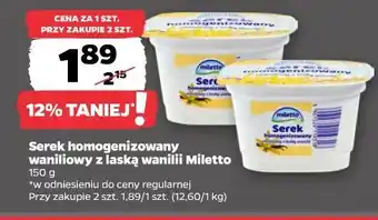 Netto Serek homogenizowany waniliowy z laską wanilii Miletto oferta