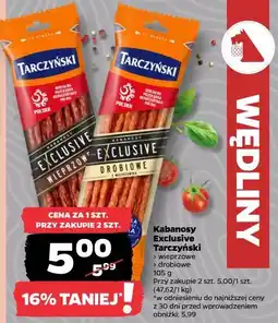 Netto Kabanosy Exclusive Tarczyński wieprzowe drobiowe oferta