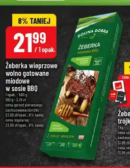 Polomarket Żeberka wieprzowe wolno gotowane miodowe w sosie BBQ Dolina Dobra oferta