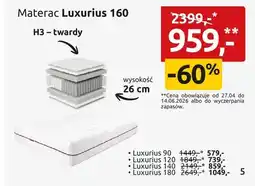 Black Red White Materac Luxurius 120 oferta
