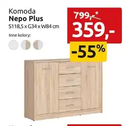 Black Red White Komoda Nepo Plus S118,5xG34xW84cm oferta