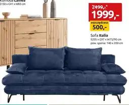 Black Red White Sofa Italia S205 x G97 x W75/90cm pow. spania: 140x200cm oferta