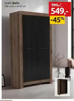 Black Red White Szafa Balin S98xG55xW195cm oferta