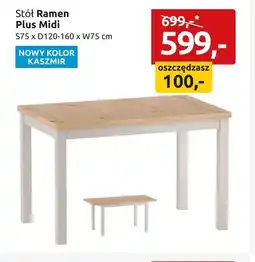 Black Red White Stół Ramen Plus Midi S75xD120-160xW75cm kaszmir oferta