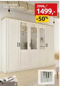 Black Red White Szafa Loksa S240,5xG57,5xW220cm oferta