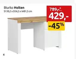 Black Red White Biurko Holten S130,2 x D56,5 x W81,5cm oferta