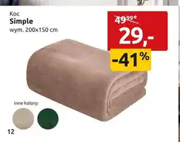 Black Red White Koc Simple 200x150cm oferta