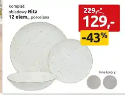 Black Red White Komplet obiadowy Rita 12 elem. porcelana oferta
