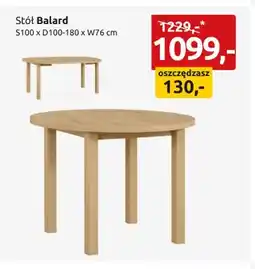 Black Red White Stół Balard S100xD100-180xW76cm oferta
