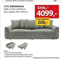 Black Red White Sofa Salamanca S268xG120xW100cm pow. spania: 165x220cm oferta