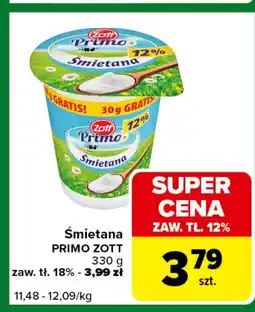 Carrefour Express Śmietana Zott oferta