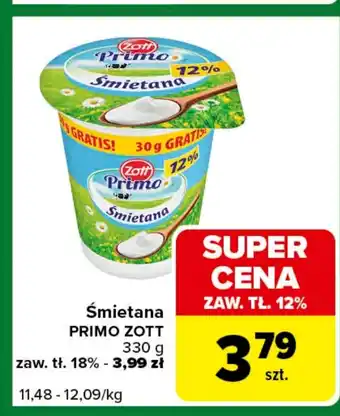 Carrefour Express Śmietana Zott oferta
