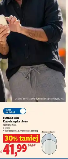 Lidl Koszula męska Esmara oferta