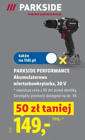 Lidl Akumulatorowa wkrętarka Parkside oferta