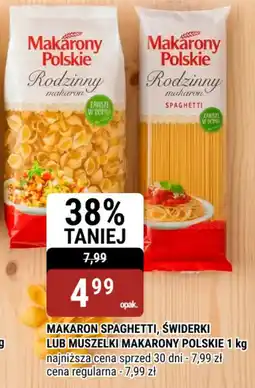 bi1 Makaron spaghetti, świderki lub muszelki makarony polskie oferta