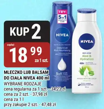 Mleczko lub balsam do ciała nivea