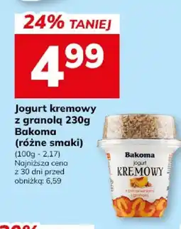 Hitpol Jogurt kremowy z granolą Bakoma oferta