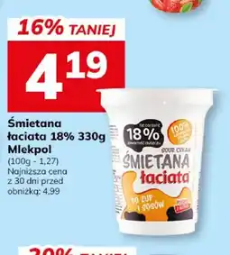 Hitpol Śmietana łaciata 18% Mlekpol oferta