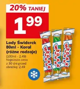 Hitpol Lody Świderek Koral oferta
