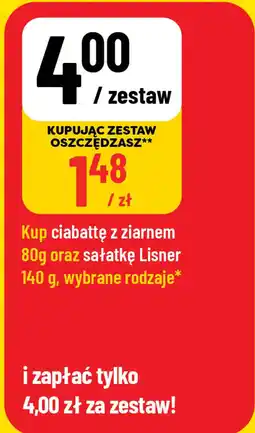 Polomarket Zestaw ciabatta z ziarnem + sałatka Lisner oferta