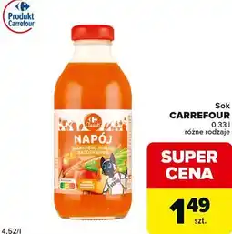 Globi Sok CARREFOUR różne rodzaje oferta