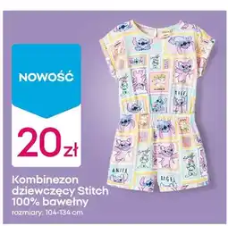 Pepco Kombinezon dziewczęcy Stitch 100% bawełny rozmiary 104-134cm oferta