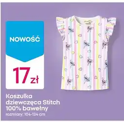 Pepco Koszulka dziewczęca Stitch 100% bawełny rozmiary 104-134cm oferta