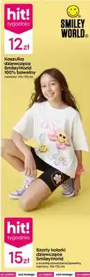Pepco Szorty kolarki dziewczęce SmileyWorld z wysoką zawartością bawełny rozmiary 134-170cm oferta