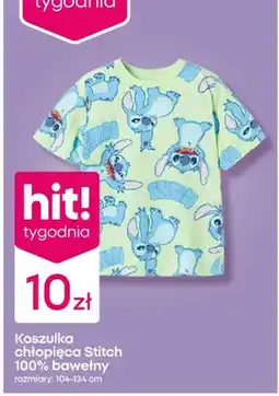 Pepco Koszulka chłopięca Disney Stitch 100% bawełny oferta