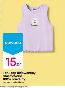 Pepco Tank top dziewczęcy SmileyWorld 100% bawełny rozmiary 104-134cm oferta