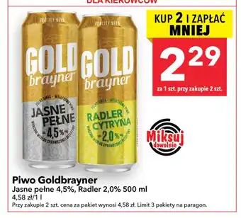 Piwo Goldbrayner Jasne pełne 4,5%