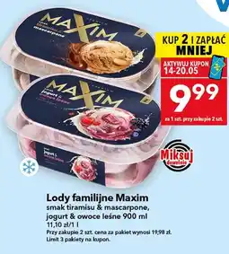Lewiatan Lody familijne Maxim smak tiramisu & mascarpone oferta
