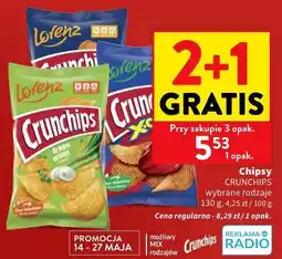 Intermarche Chipsy Crunchips wybrane rodzaje oferta